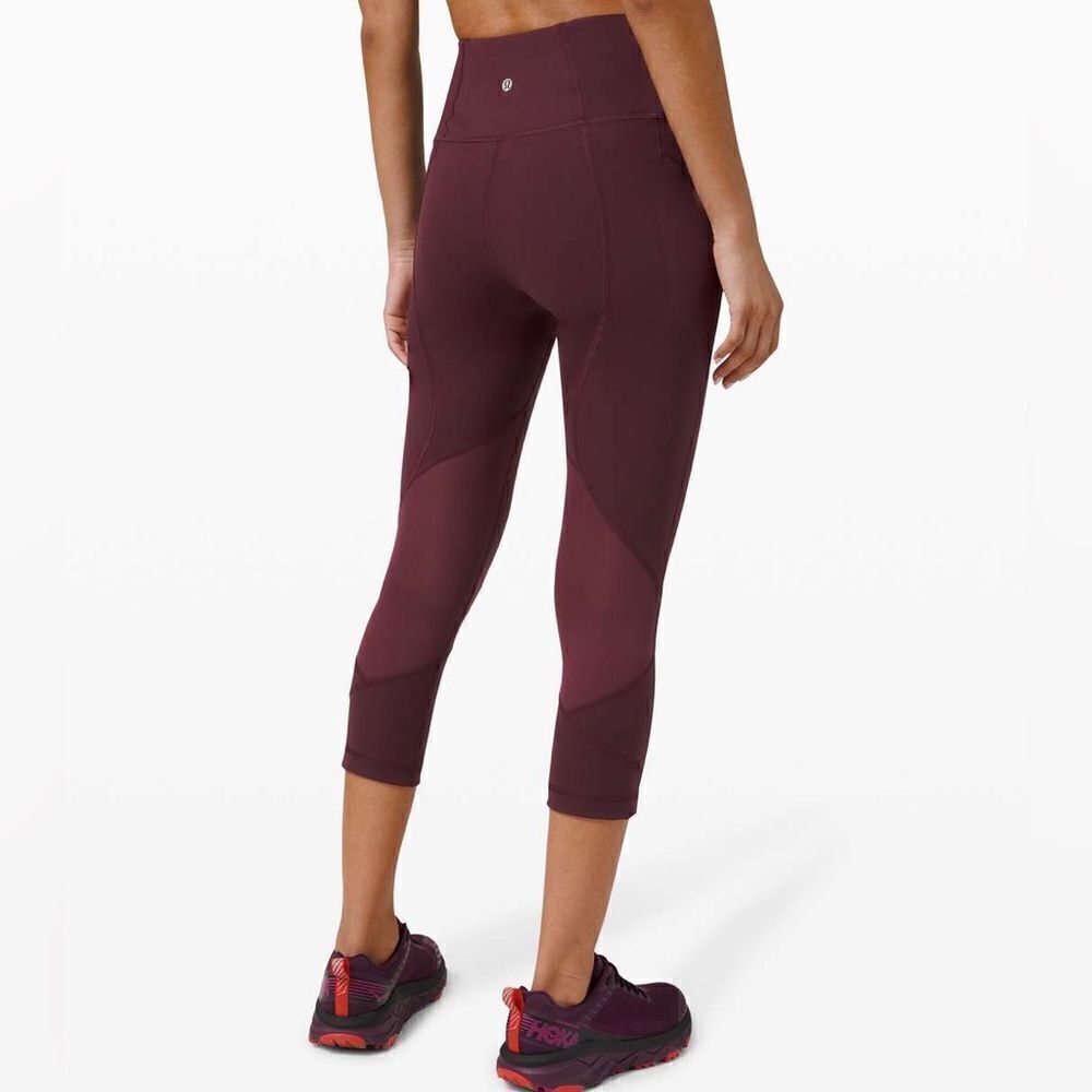 Lululemon Pace Rival High-Rise Crop 22" Red Merlot 2
